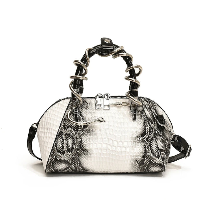 Python Crest Handbag