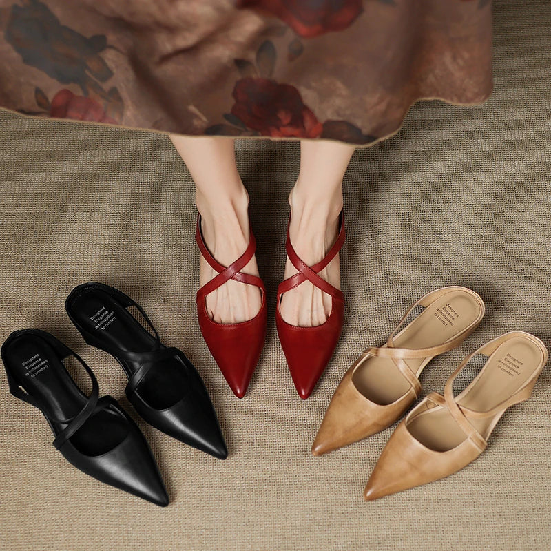 Vontessa Italian Leather Mules