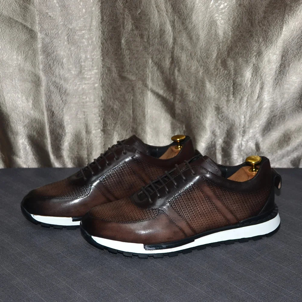 Firenze Woven Leather Sneakers