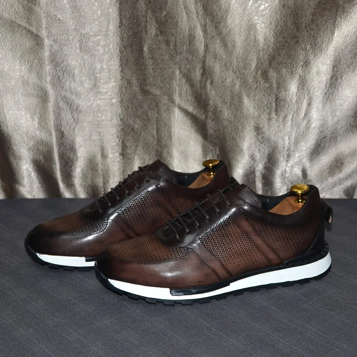 Firenze Woven Leather Sneakers