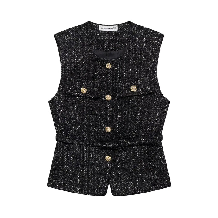 Delphine Tweed Vest