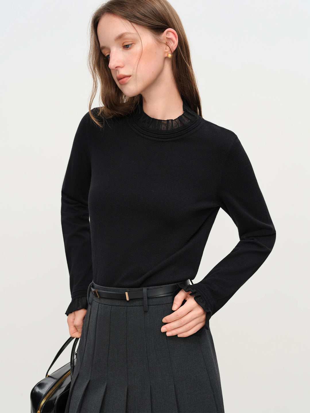Roselle Wool Mock Neck