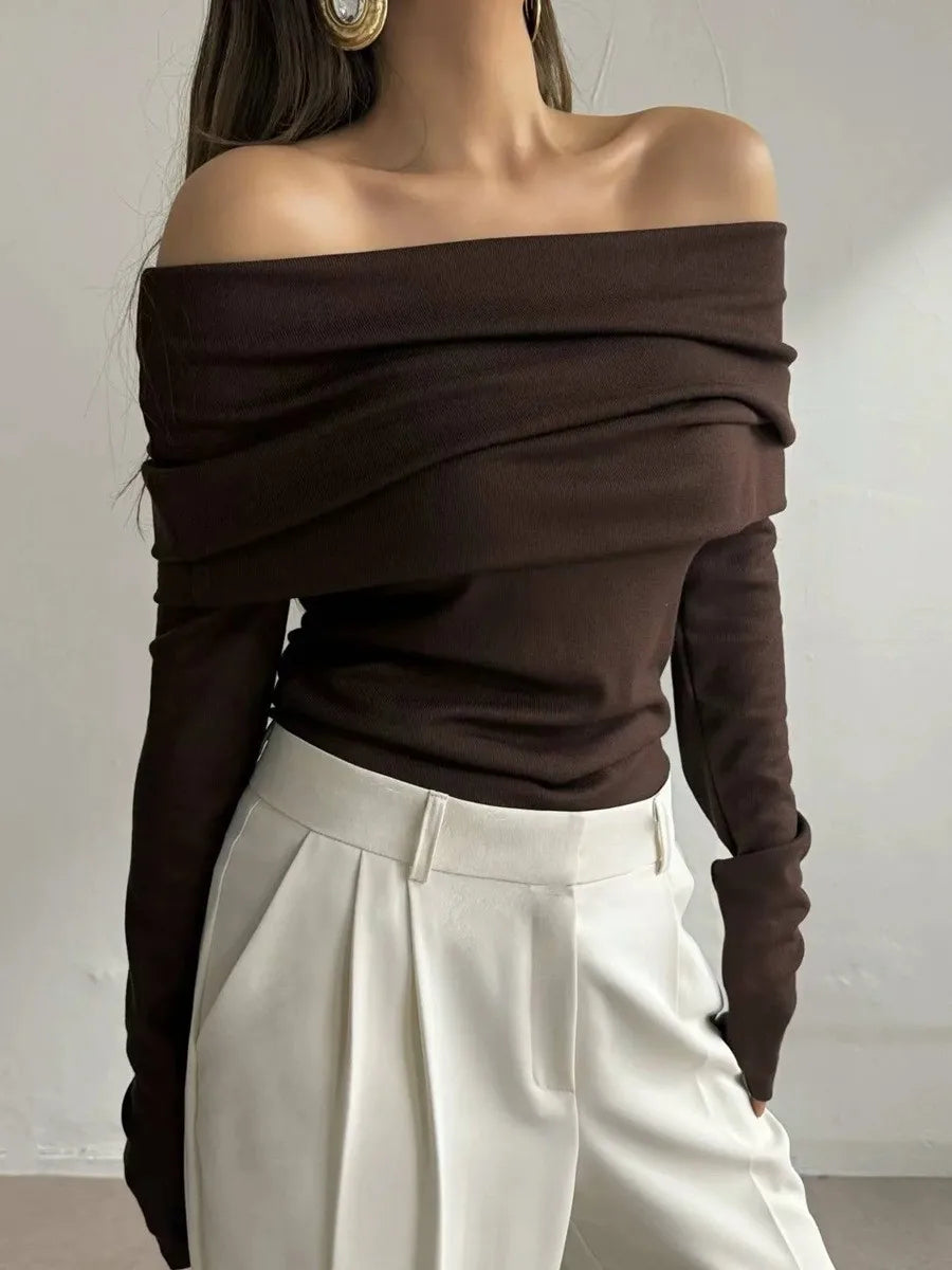 Solenne Off-Shoulder Sweater