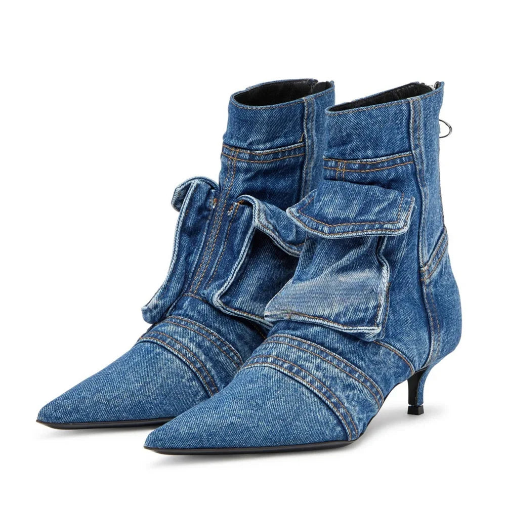 Stonewash Kitten Boots