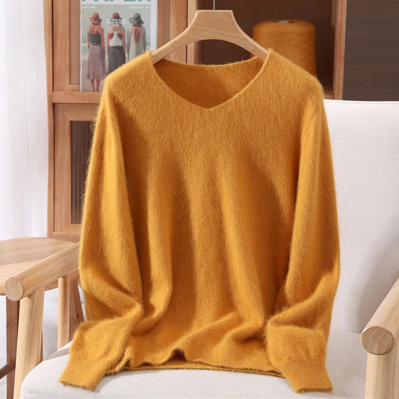 Dolce Mink Cashmere V-Neck