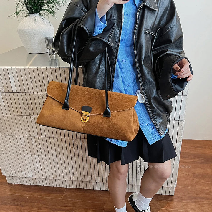 Marrow Suede Shoulder Bag