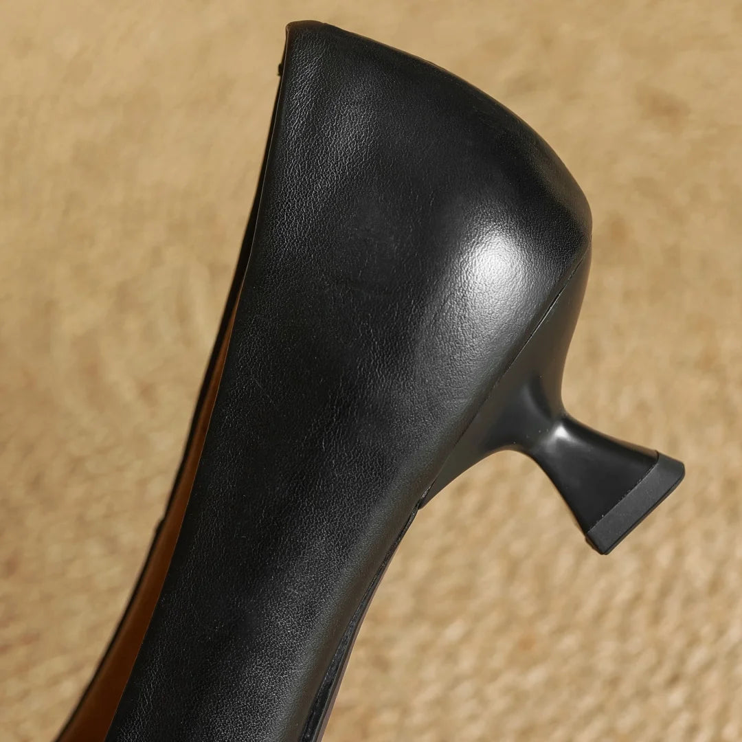 Italian Leather Court Pumps