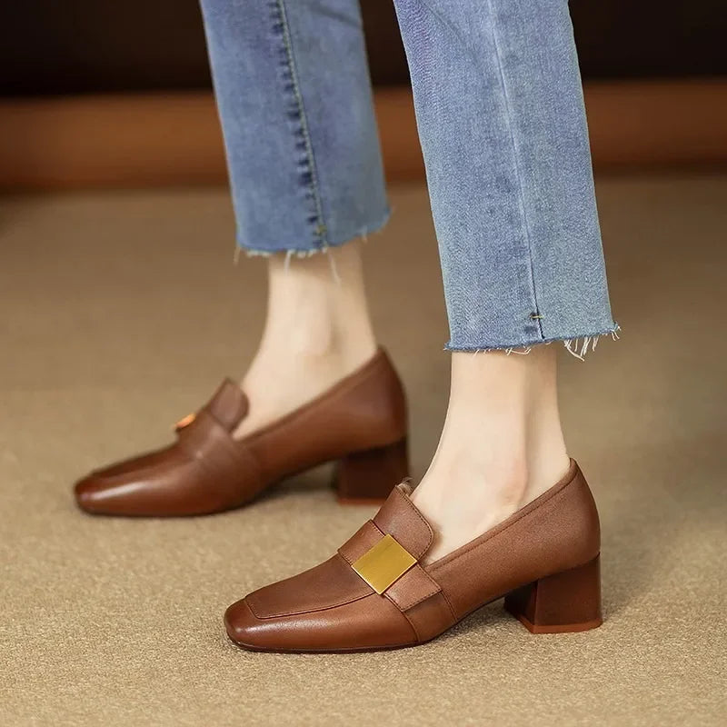 Maren Gold Bar Pumps