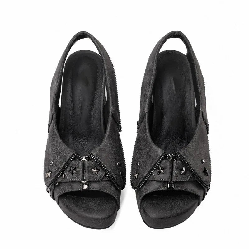 Starbolt Denim Slingbacks