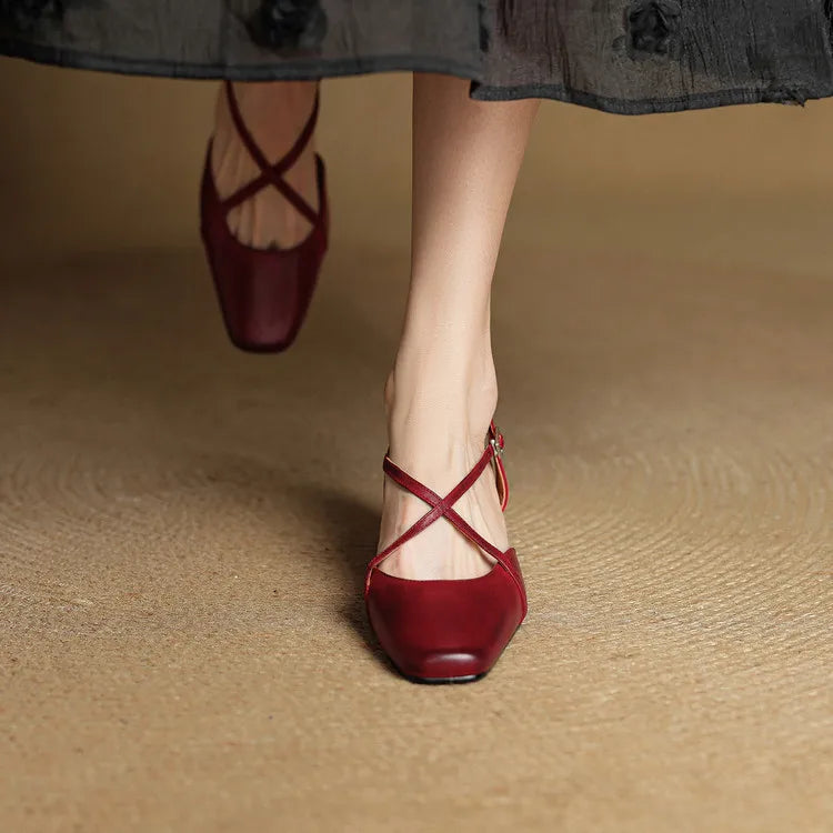 Averra Leather Slingbacks