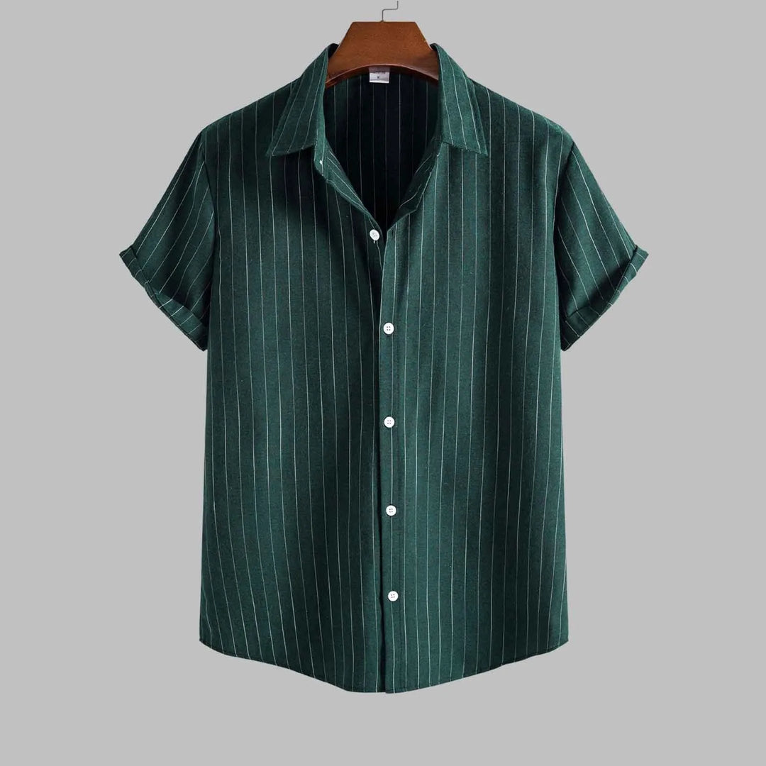 Pinstripe Cotton Linen Shirt