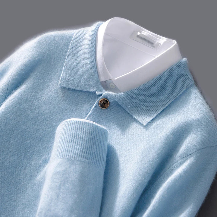 Grant Wool Polo Sweater
