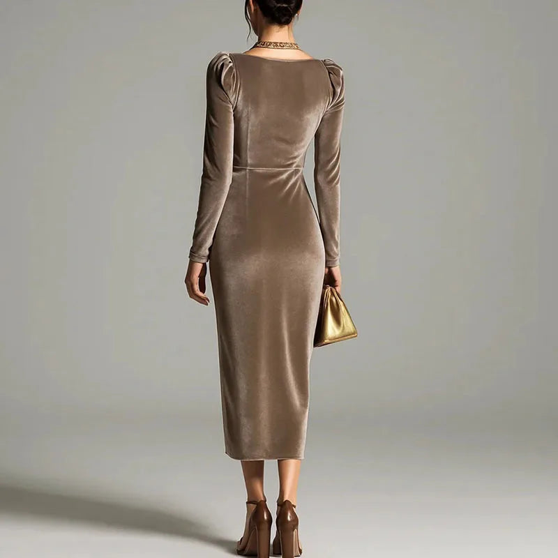 Elysian Ruched Midi Dress
