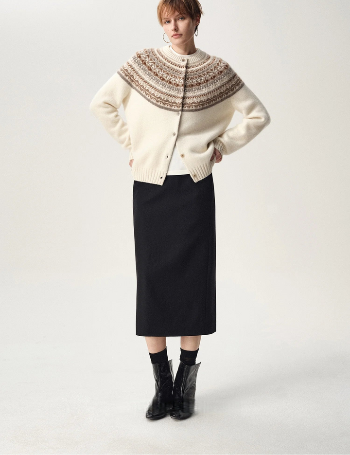 Fair Isle 100% Merino Cardigan