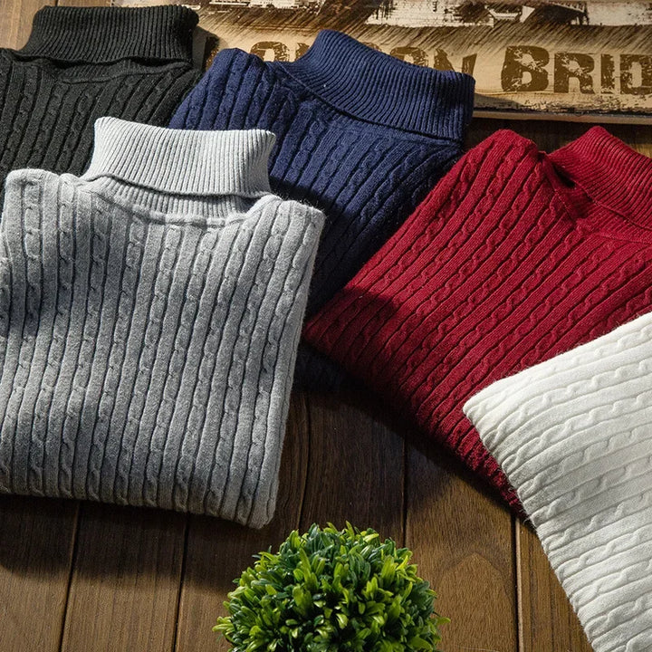 Ridge Cable Knit Sweater