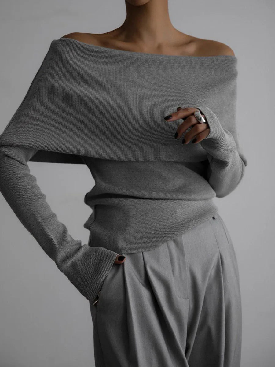 Solenne Off-Shoulder Sweater