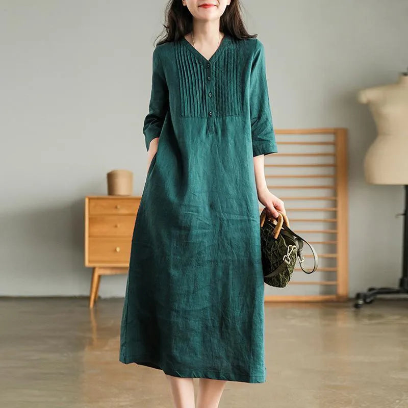 Laurie Linen Midi Dress