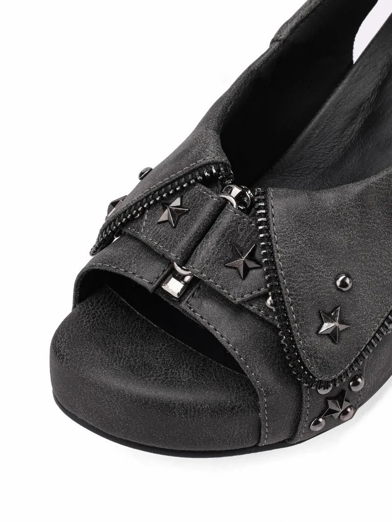 Starbolt Denim Slingbacks