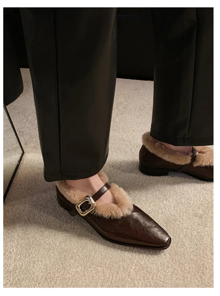 Nordwyn Leather Wool Pump