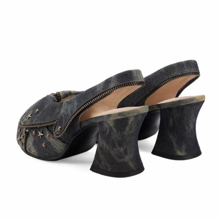 Starbolt Denim Slingbacks