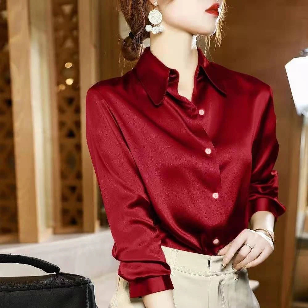 Lustra Satin Button Down