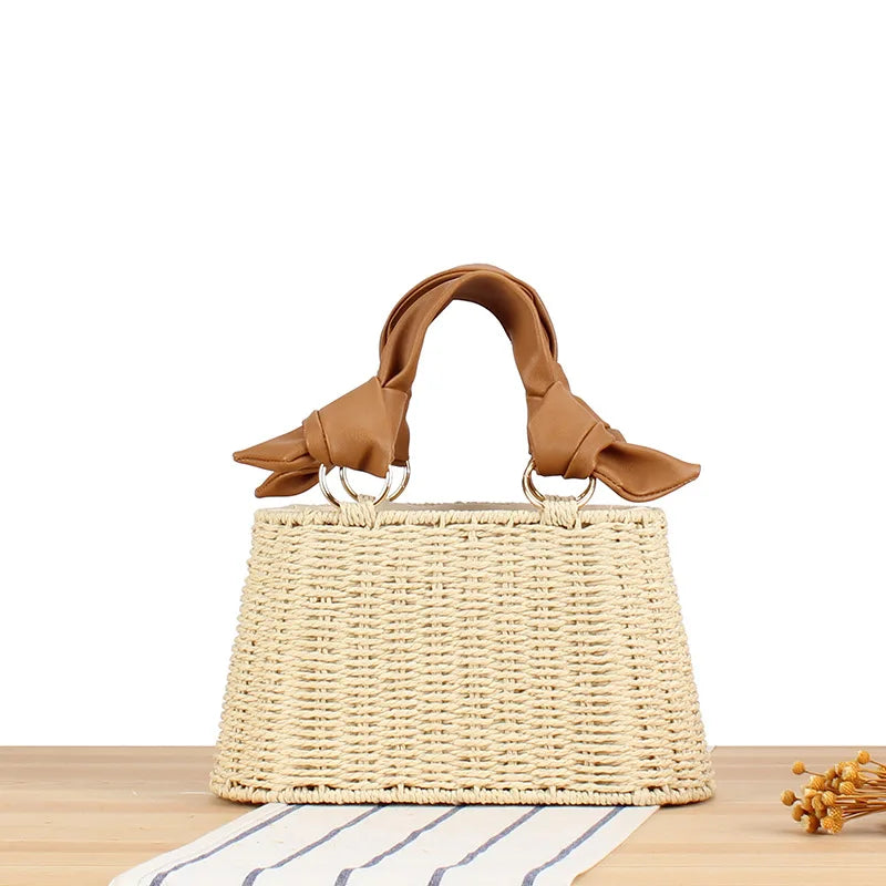 Solstice Straw Weave Handbag