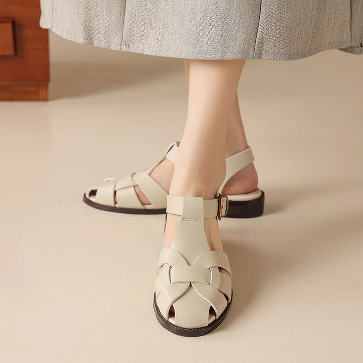 Bruna Caged Leather Sandals