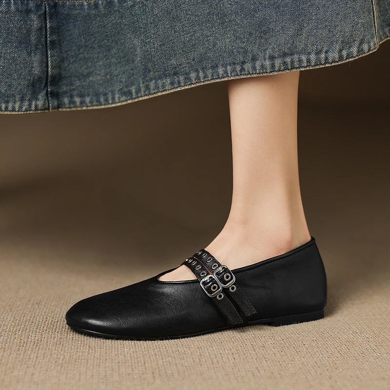 Valentina Buckle Flats