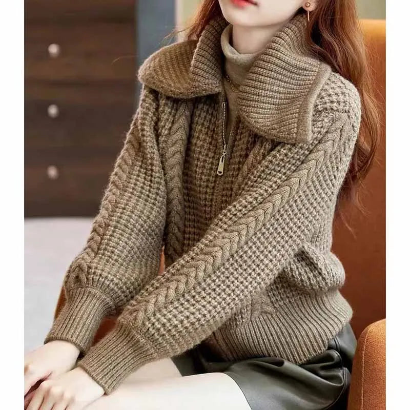 Sorelle Cable Zip Sweater