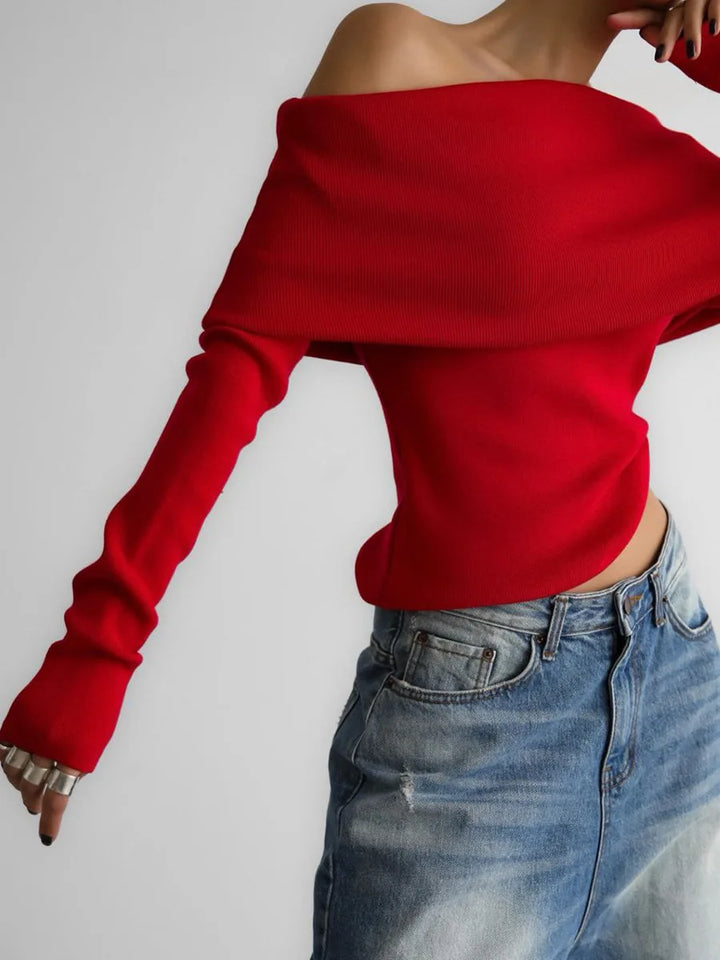Solenne Off-Shoulder Sweater