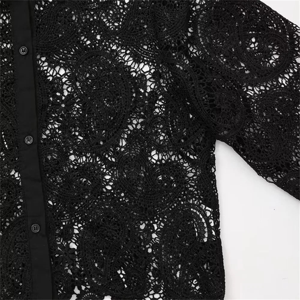 Vivienne Lace Button Shirt
