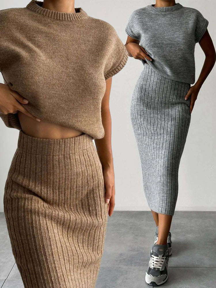 Origin Ribbed Skirt Set