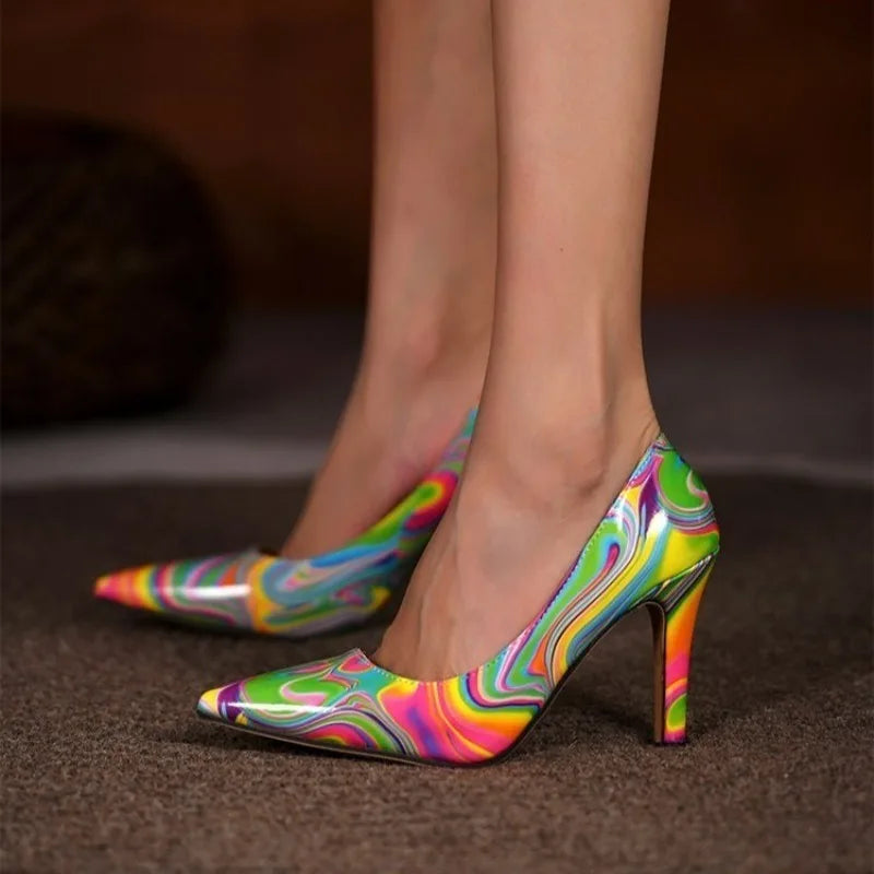 Pittura Swirl-Print Stilettos
