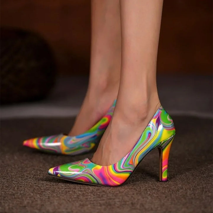 Pittura Swirl-Print Stilettos