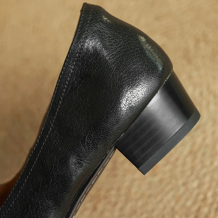 Camellia Leather Loafers