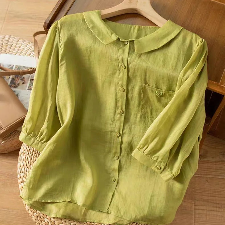 Marigold Linen Blouse