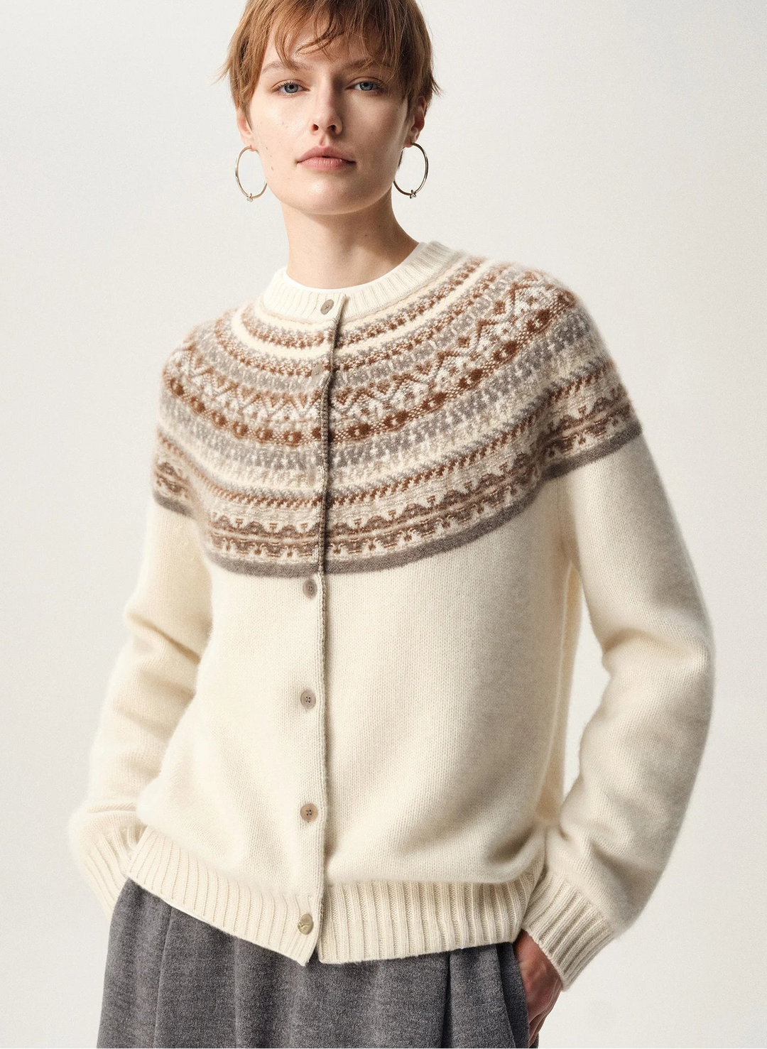 Fair Isle 100% Merino Cardigan