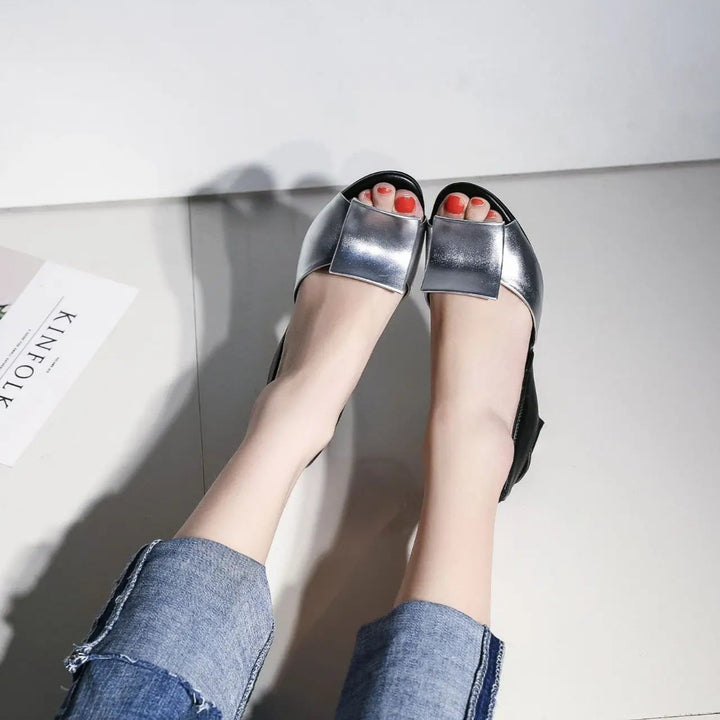 Allegra Leather Slingbacks