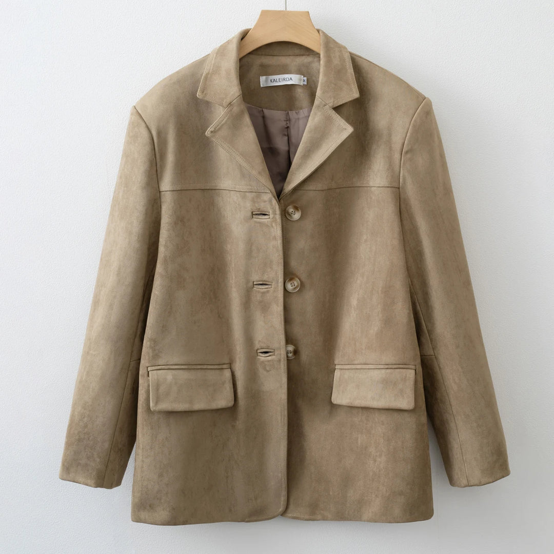 Terracotta Suede Blazer