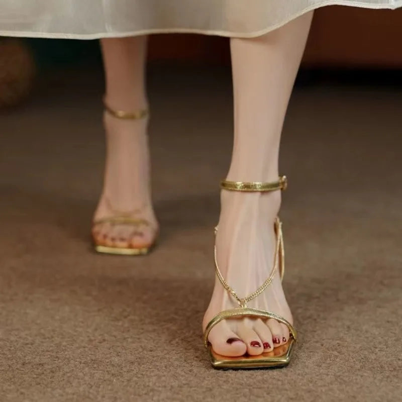 Cascata Chain-Drape Sandals