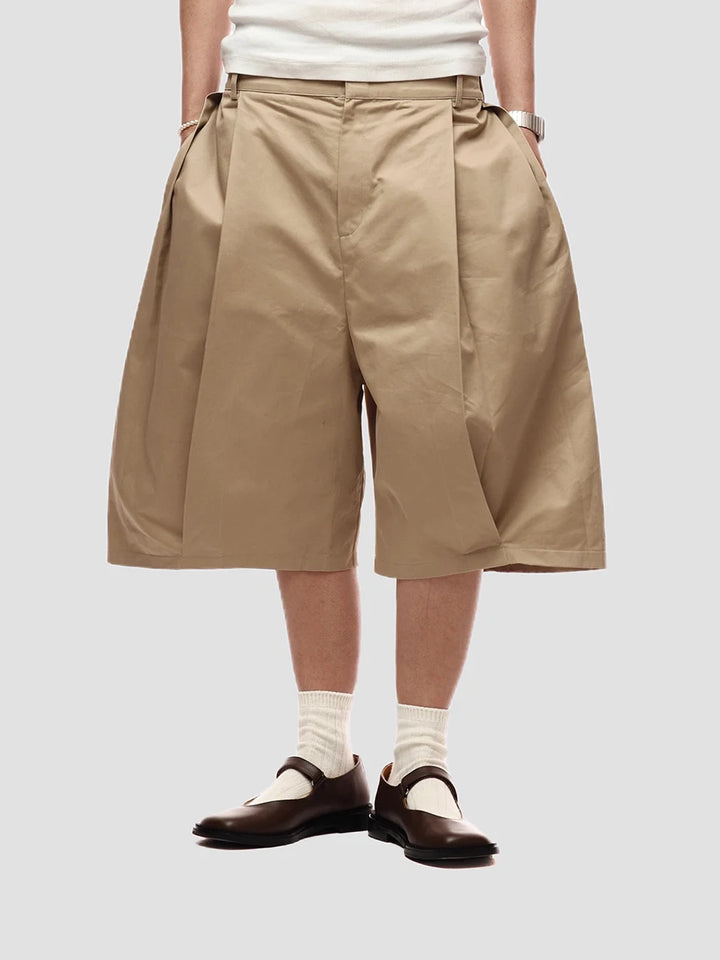 Saiko Pleated Wide-Leg Shorts