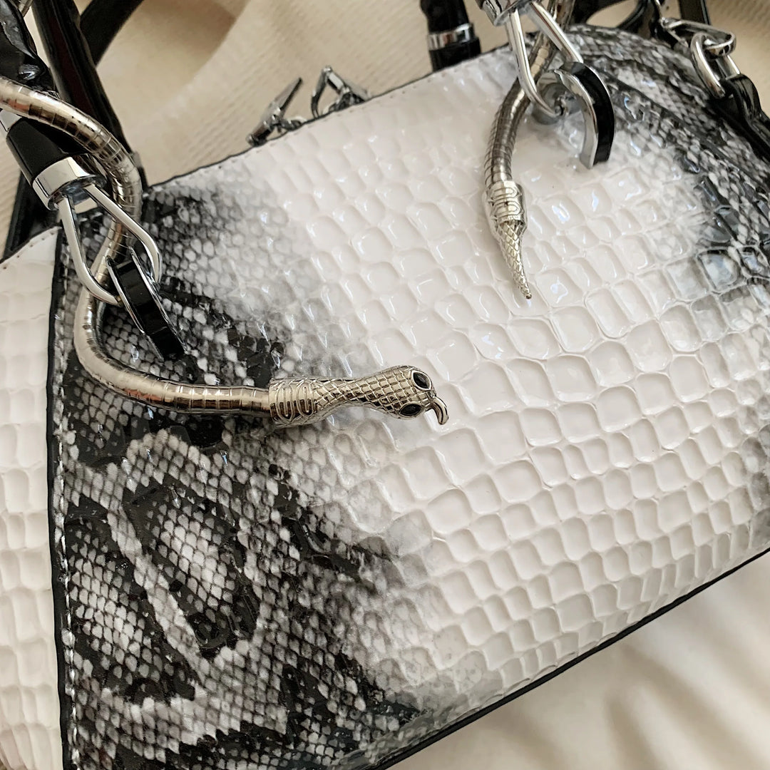Python Crest Handbag