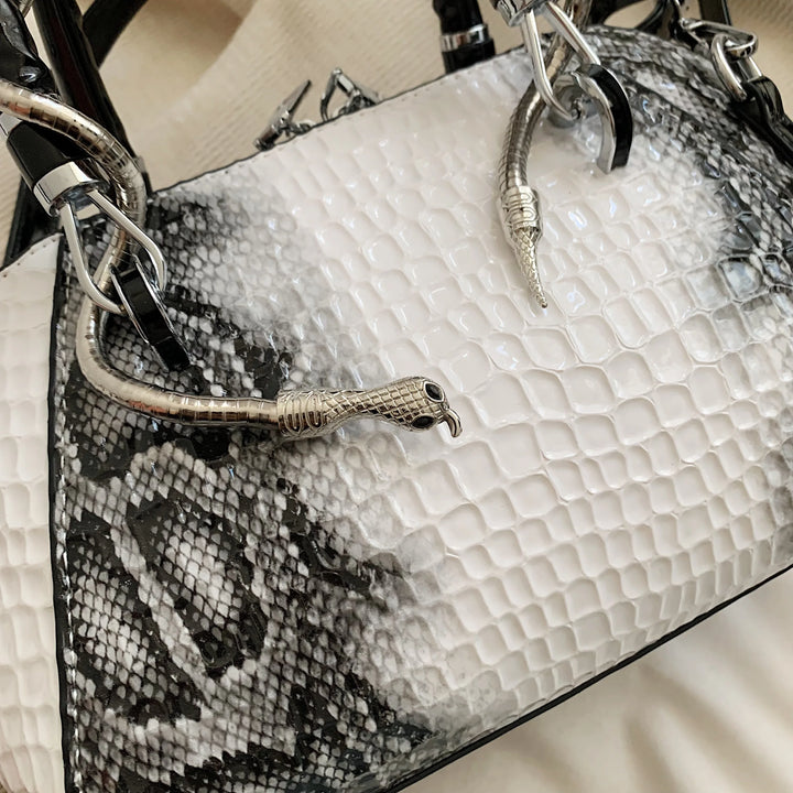 Python Crest Handbag
