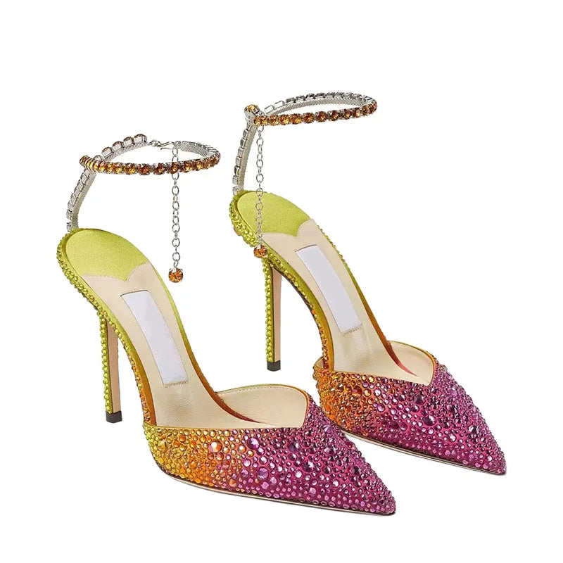Cristalla Rhinestone Pumps