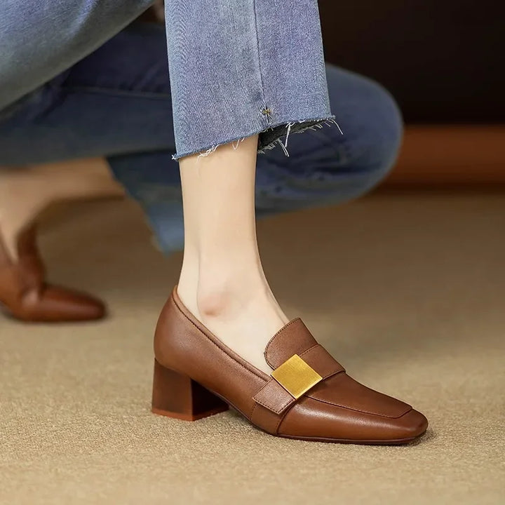 Maren Gold Bar Pumps