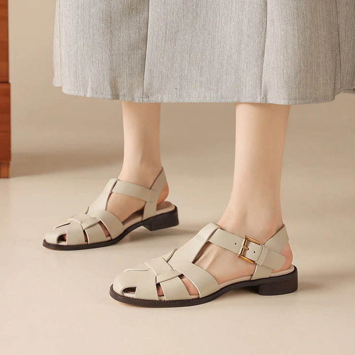 Bruna Caged Leather Sandals