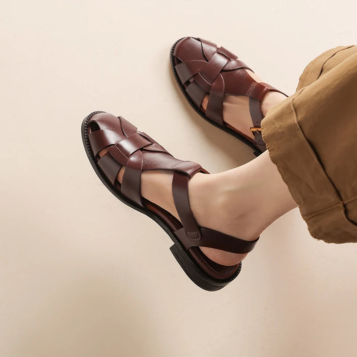 Bruna Caged Leather Sandals