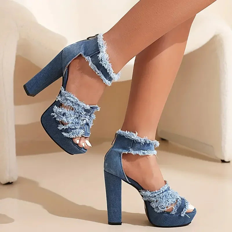 Sfilacciata Frayed Denim Platforms