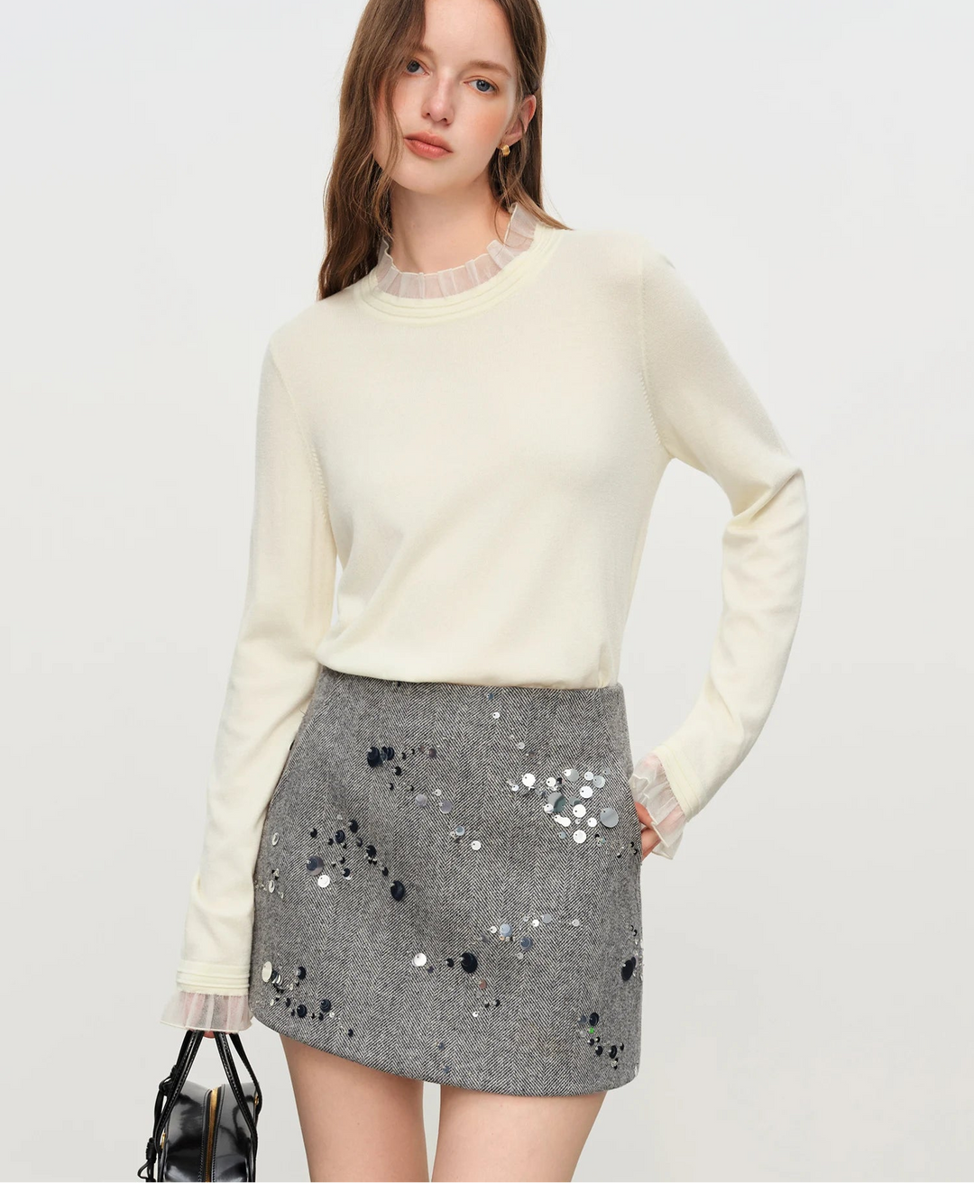 Roselle Wool Mock Neck