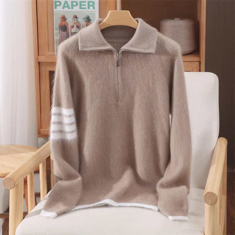 Renley Mink Cashmere Quarter Zip